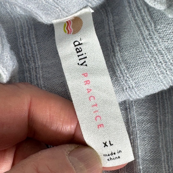 Anthropologie Daily Practice Textured Column Sweater Dress Light Grey Sz XL - Picture 6 of 8